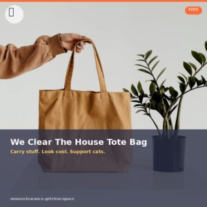 Mouse Clearance We Clear The House Tote Bag - Carry stuff. Look cool. Support cats.