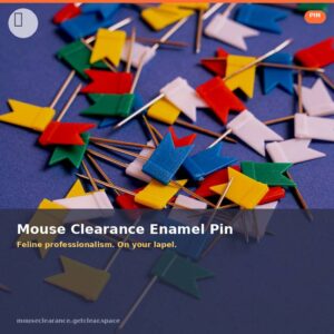 Mouse Clearance Mouse Clearance Enamel Pin - Feline professionalism. On your lapel.