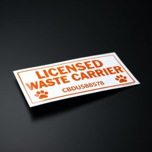 Licensed Waste Carrier Bumper Sticker